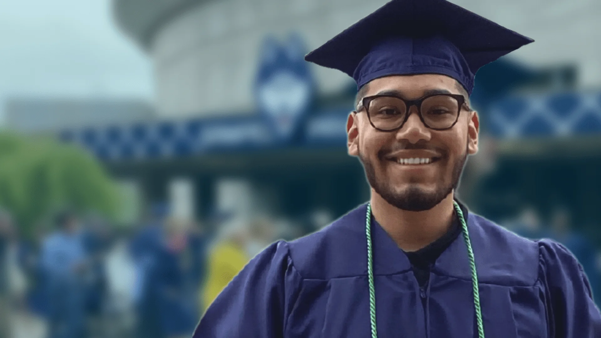 Young adult patient smiling at graduation